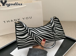 Foto van Tassen fashion zebra print women luxury handbag pu leather simple underarm shoulder bags female dail