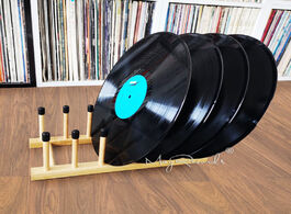 Foto van Elektronica record vinyl drying rack bamboo storage for lp