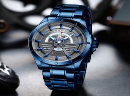Foto van Horloge watches for men curren casual luminous hands wristwatch with stainless steel fashion quartz 