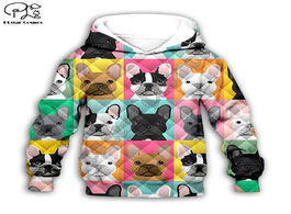 Foto van Baby peuter benodigdheden kid cartoon french bulldog print 3d hoodie sweatshirt children clothing au