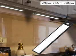 Foto van Lampen verlichting 20 40 60cm pir motion sensor thermal led under cabinet light usb rechargeable ult