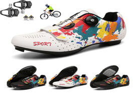 Foto van Sport en spel cycling shoes sapatilha ciclismo mtb men sneakers women mountain bike self locking sup