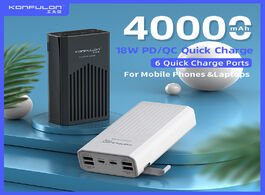 Foto van Telefoon accessoires power bank 40000mah qc 3.0 pd 18w two way quick charge power12v powerbank for l