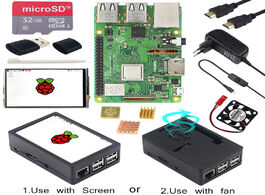 Foto van Computer raspberry pi 3 model b abs case 32gb sd card power adapter heatsinks optional 3.5 inch touc