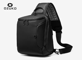 Foto van Tassen ozuko men usb charging shoulder bag casual waterproof crossbody messenger 9.7 ipad chest pack