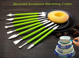 Foto van Huis inrichting 9pcs set sculpture sugar modeling cutter smoother polymer clay mold fondant flower g