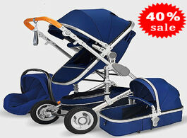 Foto van Baby peuter benodigdheden stroller 3 in 1 lying or dampening folding light weight two sided child fo