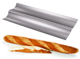 Foto van Huis inrichting 2 grid silver baguette mold french bread baking durable non stick pastry equipment h