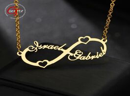 Foto van Sieraden goxijite customize infinite name layer necklace for women personalized gold stainless steel