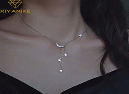 Foto van Sieraden xiyanike 925 sterling silver new fashion moon star tassel crystal necklace for women couple