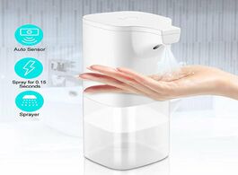 Foto van Huis inrichting hand washing automatic sensor soap dispenser contact free alcohol mobile phone machi