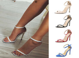 Foto van Schoenen summer high heels new women pumps comfort shoes buckle sandals sexy party female plus size