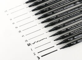 Foto van Kantoor school benodigdheden 6 9 12pcs black pigma micron pen set waterproof hand drawn design sketc