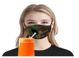 Foto van Beveiliging en bescherming adult reusable protect dustproof washable drinking face mask with hole fo