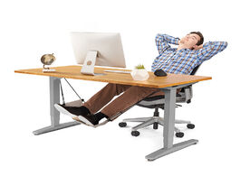 Foto van Meubels work table computer desk footrests mini portable comfortable relaxing leg hammock adjustable