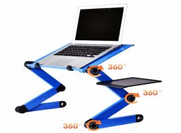 Foto van Meubels aluminum alloy laptop table adjustable portable folding computer desk students dormitory sta