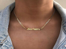 Foto van Sieraden aurolaco custom name necklaces customized old english cuban chain letter necklace for chris