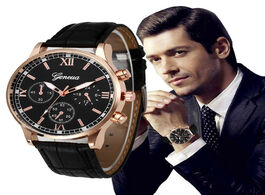 Foto van Horloge luxurious retro design leather band analog alloy quartz wrist watch business wristwatches 20