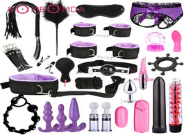 Foto van Schoonheid gezondheid 26 pcs adults sex toys for women men handcuffs nipple clamps whip spanking met