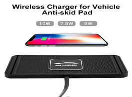 Foto van Telefoon accessoires 10w 2in1 non slip silicone mat car dashboard holder stand fast charging qi wire