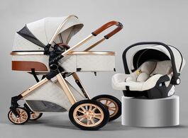 Foto van Baby peuter benodigdheden multi functional 3 in 1 stroller high landscape can sit reclining light fo