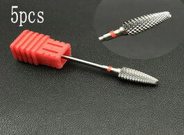 Foto van Schoonheid gezondheid 5pcs tungsten carbide burs cross cut fine nail drill bit dental