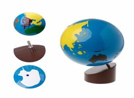 Foto van Speelgoed montessori geography material globe of world parts kids early learning toy