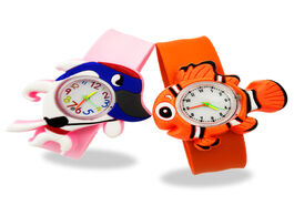 Foto van Horloge candy colors marine fish children s watches kids quartz watch shark toy sports silicone slap