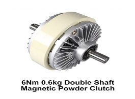 Foto van Gereedschap double shaft magnetic powder clutch 6nm 0.6kg dual 2 axle dc 24v winding brake for tensi