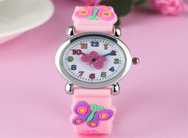 Foto van Horloge silicone butterfly children watches for girls quartz kids wristwatch cute girl watch
