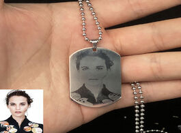 Foto van Sieraden customized photo name necklace stainless steel engrave id dog tag army pendant chain for wo