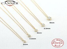 Foto van Sieraden 2 2.5 3 3.5 4mm zircon 925 sterling silver choker necklace for women simple temperament gol
