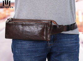 Foto van Tassen men messenger bags genuine leather chest pack casual s travel shoulder bag anti theft waist
