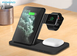 Foto van Telefoon accessoires fdgao 15w qi wireless charger stand 3 in 1 fast charging dock station for iphon