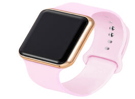 Foto van Horloge 2020 new pink casual wrist watches women watch led digital sport men wristwatch silicone rel