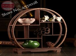 Foto van Huis inrichting chinese bogut frame solid wood teapot tea set rack small chicken wing display stand 