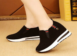 Foto van Schoenen 2020 new ladies casual black female sports shoes thick soled breathable increased shoeszh10