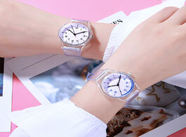 Foto van Horloge children watch the girls waterproof students lovely fashion boys and pink is soft sister kid