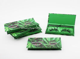 Foto van Schoonheid gezondheid green leaf rectangle mink lashes box luxury 25mm crisscross eyelashes nature 3
