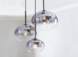 Foto van Lampen verlichting nordic led pendant light lighting silver gold glass lamp ball hanging kitchen fix