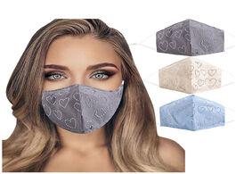 Foto van Beveiliging en bescherming reusable face mask sequin breathable mouth caps washable protective cotto