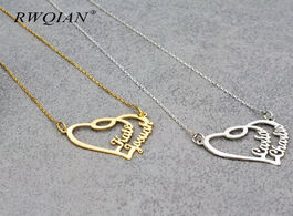 Foto van Sieraden custom name necklace personalize heart stainless steel pendant gold chain necklaces for wom