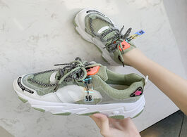 Foto van Schoenen 2020 fashion women platform sneakers mesh designers sport breathable old dad shoes woman fe
