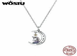 Foto van Sieraden wostu 2020 new 925 sterling silver romantic moonlight unicorn licorne necklace long chain j