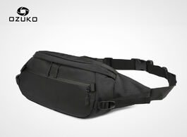 Foto van Tassen ozuko male casual waist packs waterproof fanny pack men shoulder belt bag phone pouch bags fo