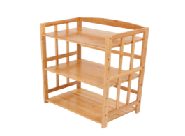 Foto van Meubels rack floor to ceiling multi layer oven microwave solid wood pot lid storage cabinet living r