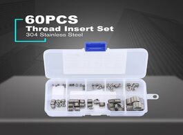 Foto van Bevestigingsmaterialen 60pcs set thread insert 304 stainless steel screw repair kit for helicoil rep
