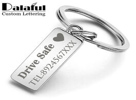 Foto van Sieraden custom engraved keychain for car logo name stainless steel personalized gift customized ant