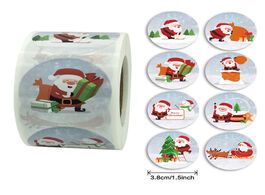Foto van Kantoor school benodigdheden 500pcs roll christmas stickers handmade 3.8cm round diy packaging seali