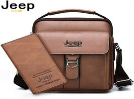 Foto van Tassen jeepbuluo brand new high quality leather crossbody bags for men shoulder messenger bag busine
